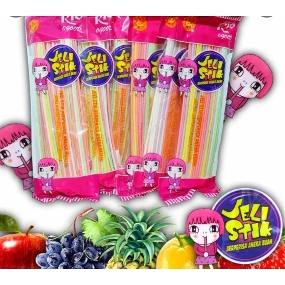 Permen jelly stick/ permen sedotan/ jeli stik panjang