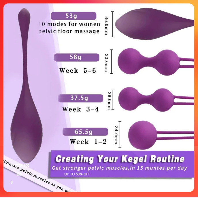 Promo Termurah  Kegel ball Bola Kegel Ball Exercise Muscle   Manual dan Getar Ball Kegel Trainer Hip