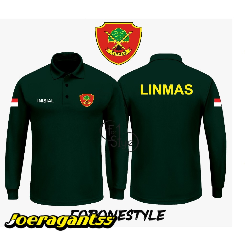 POLOSHIRT LENGAN PANJANG LINMAS - KAOS KERAH LENGAN PANJANG LINMAS - POLO LINMAS