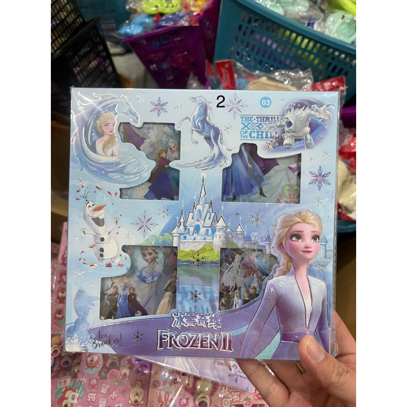 (GA777) STIKER BOX ISI 100 FROZEN / stiker isi 100 lembar model Frozen dan lotso