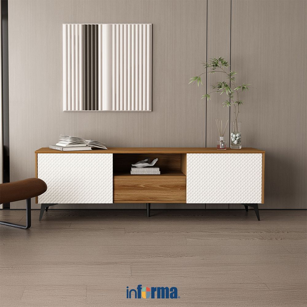 Informa Keenan Rak TV - Cokelat Walnut