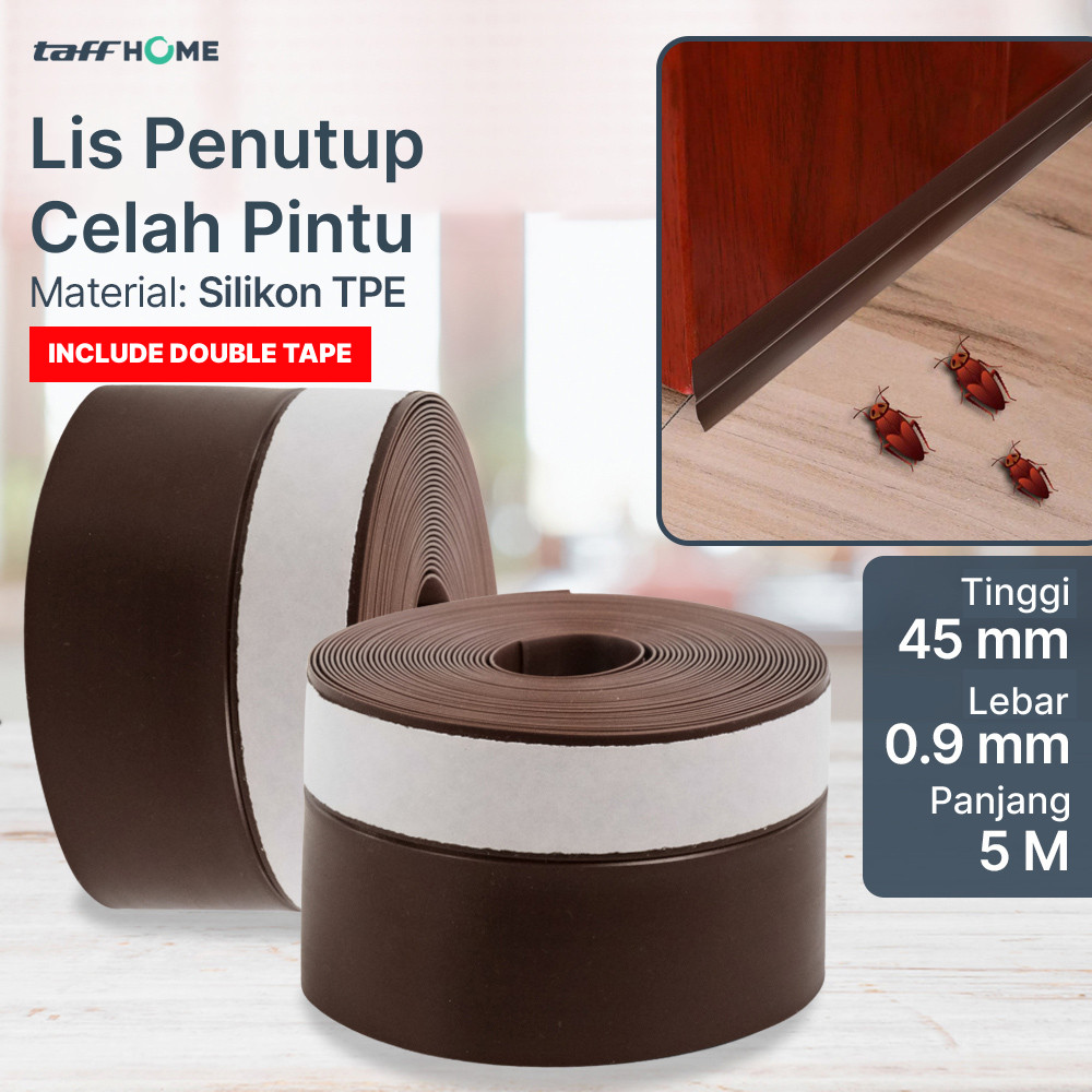Lis Penutup Celah Pintu Penghalang Debu Door Bottom Seal 45mmx5M / Lis Penutup Celah Bawah Pintu -EA