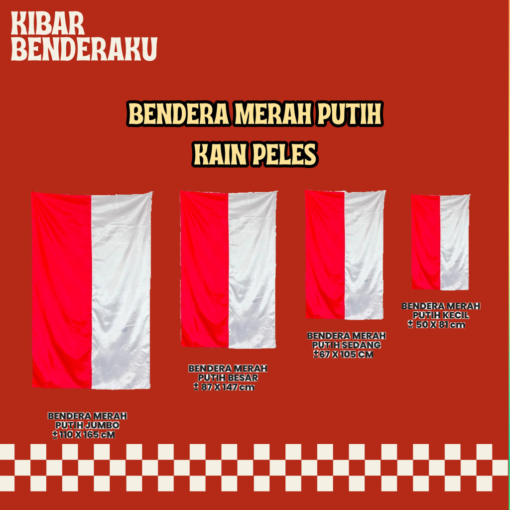 BENDERA MERAH PUTIH PREMIUM - KAIN PELES