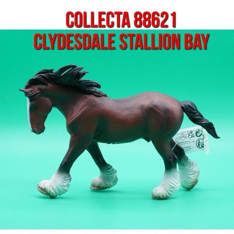 Collecta 88621 Clydesdale Stallion Bay Horse Kuda Jantan Clydesdale Equus Caballus | Mainan Figure B