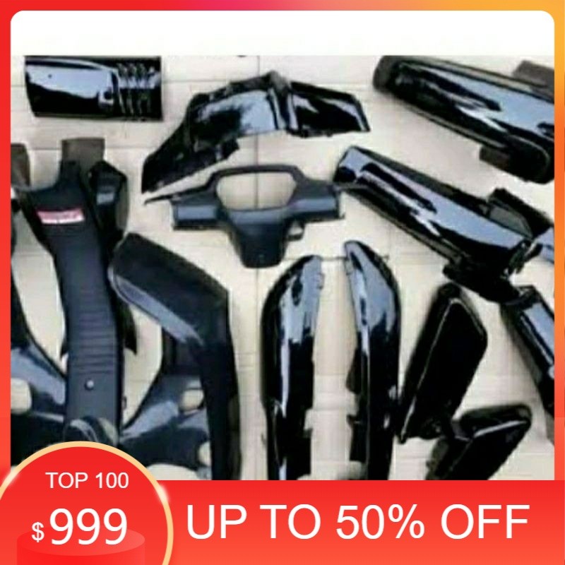 FUL SET COVER BODY BODI HALUS DAN KASAR HONDA ASTREA GREND LEGENDA IMPRESA WARNA HITAM POLOS TERSEDI