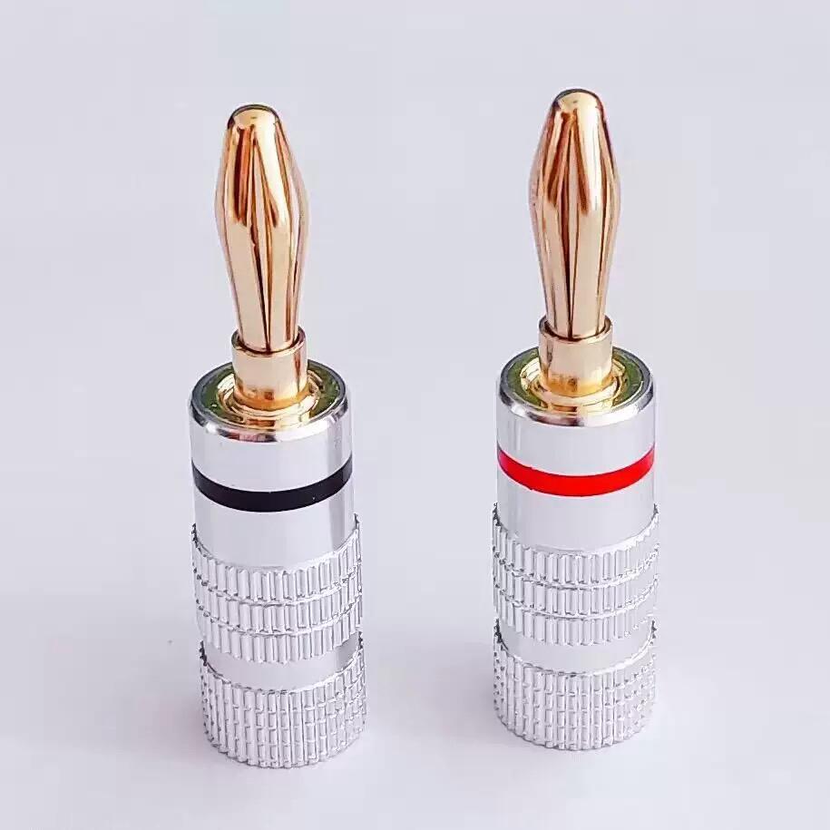 KONEKTOR AUDIO JEK BANANA MALE GOLD SILVER JACK BANANA 4MM