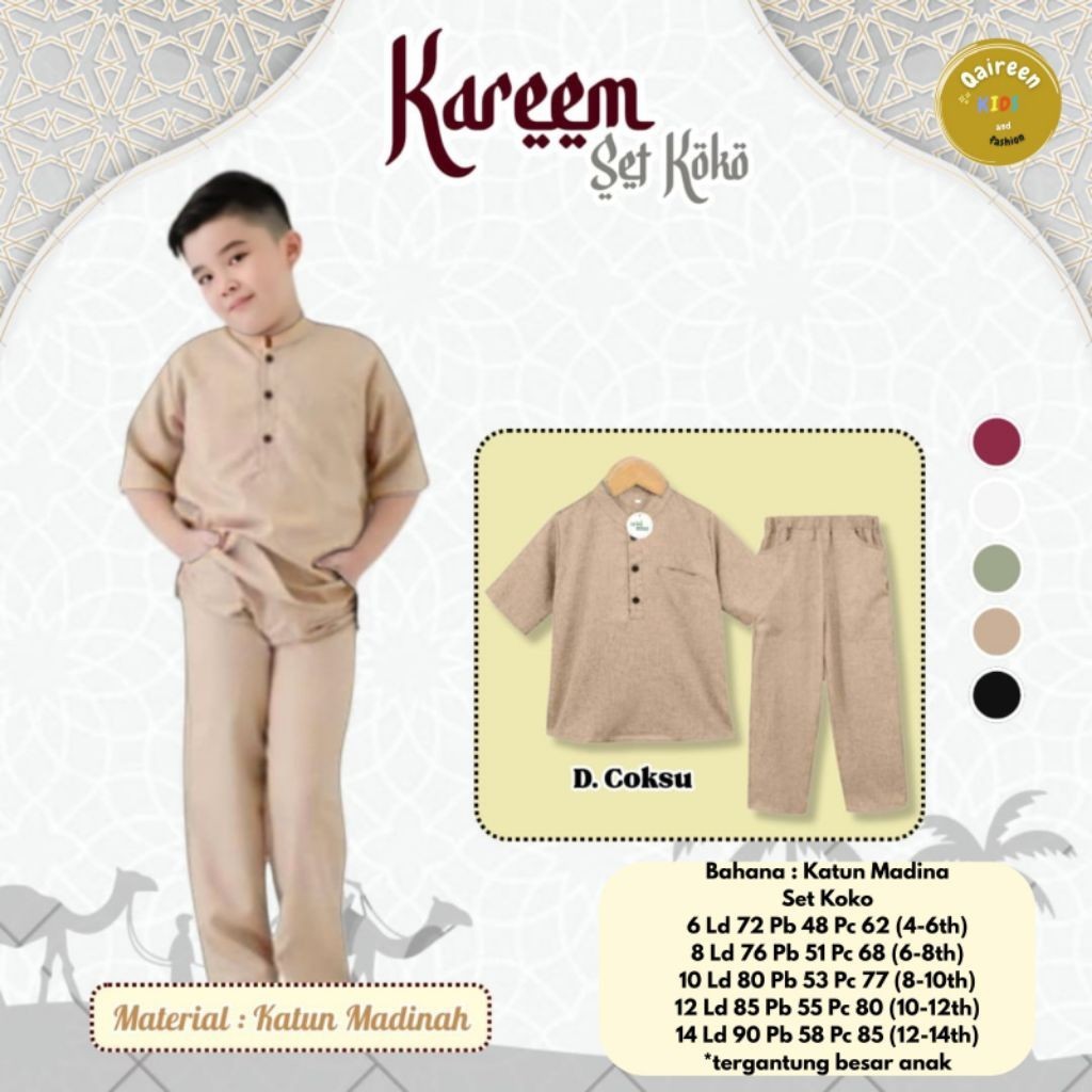 1601    Kareem setelan baju koko muslim anak laki-laki by Qaireen