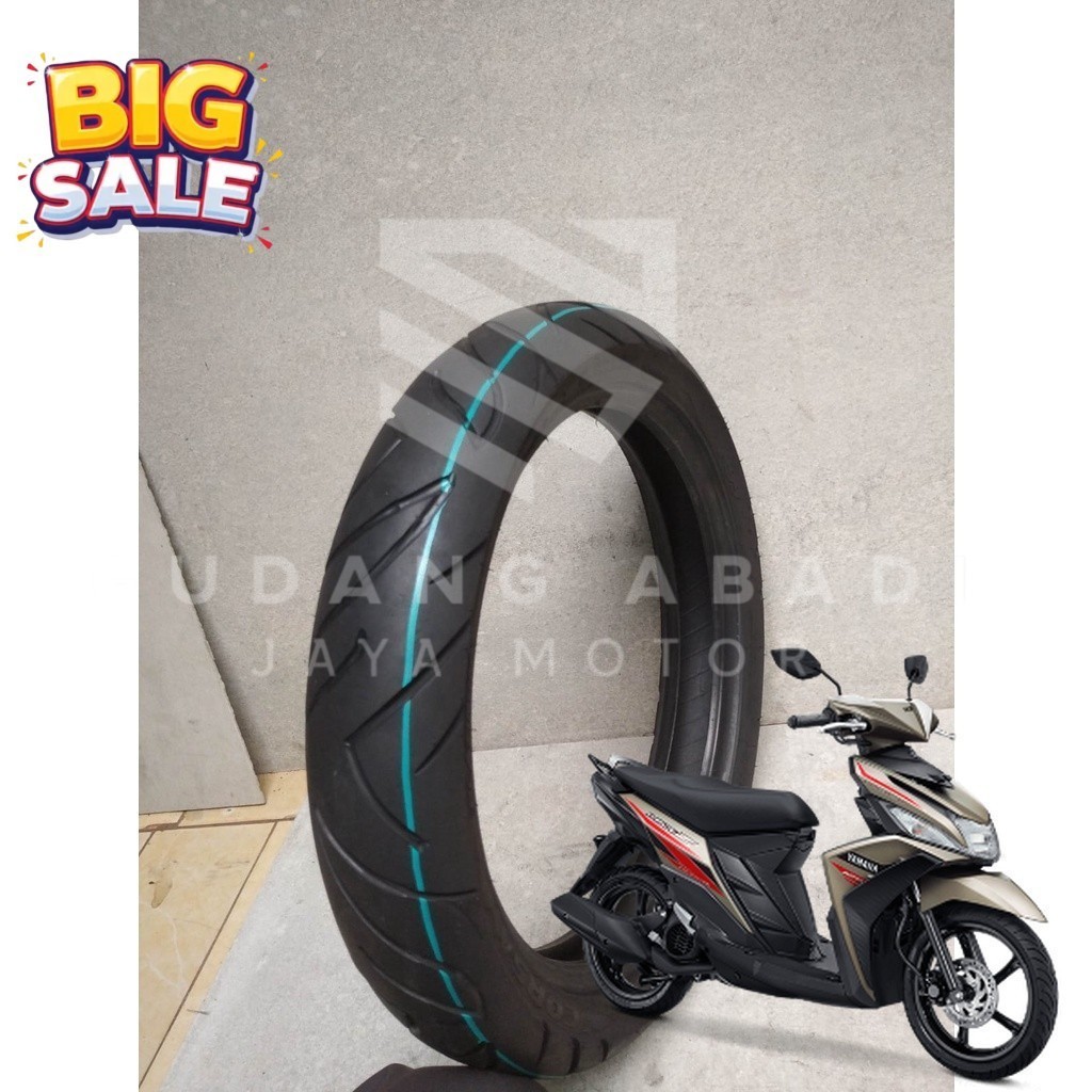 BAN MIO Z DEPAN UKURAN 90/80 RING 14 NON TUBLES MERK CORSA TERJAMIN