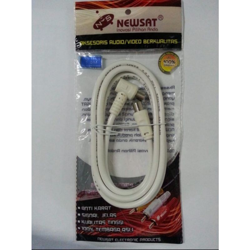 Promo Kabel Jack Tv Ke Jack Tv 1,5 Meter NEWSAT Kabel Antena Ke Tv Kabel Jack Antena Ke Tv