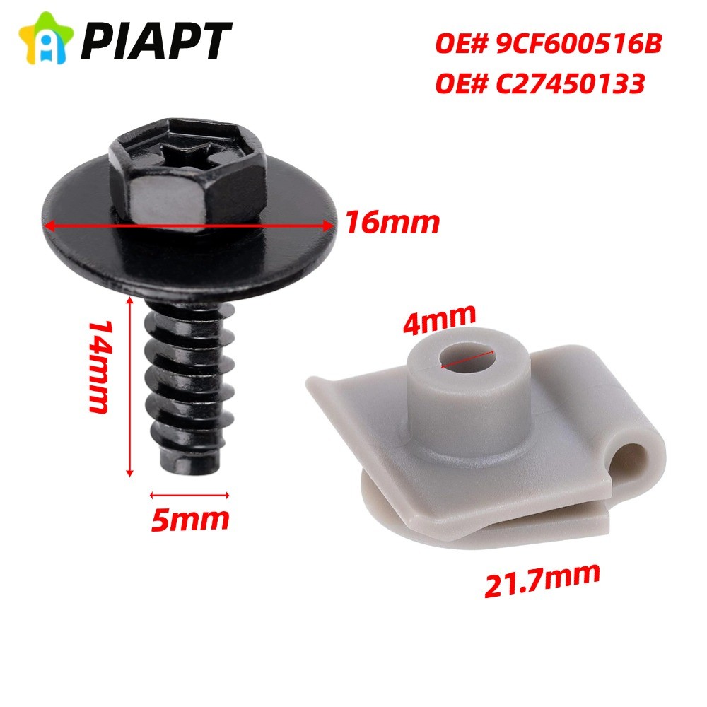 10set  OE#C274-50-133 9CF6-00-516B Front Bumper Retainer Nut with Screw Kit for Mazda Mazda 2 3 5 6 