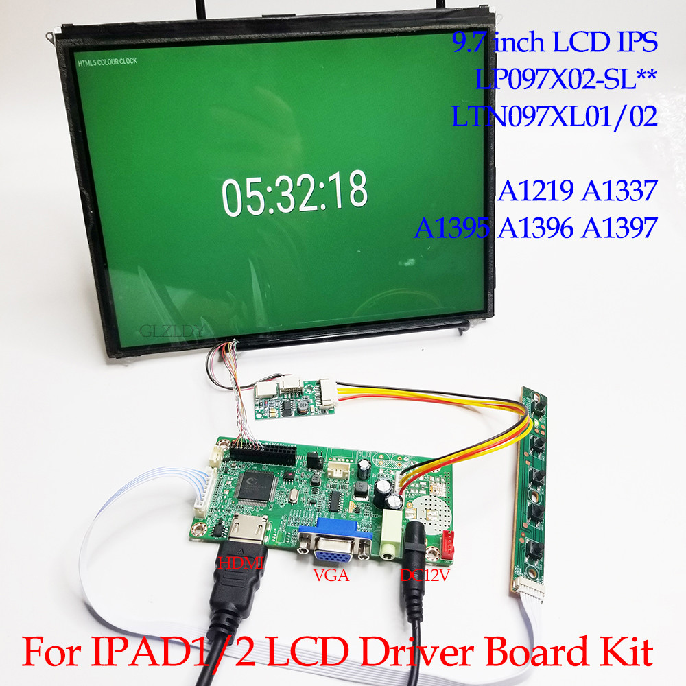 IPAD1 IPAD2 LP097X02 LCD Screen Controller Board 97 inch HDMI VGA Screen Driver Board splay LVDS 30P