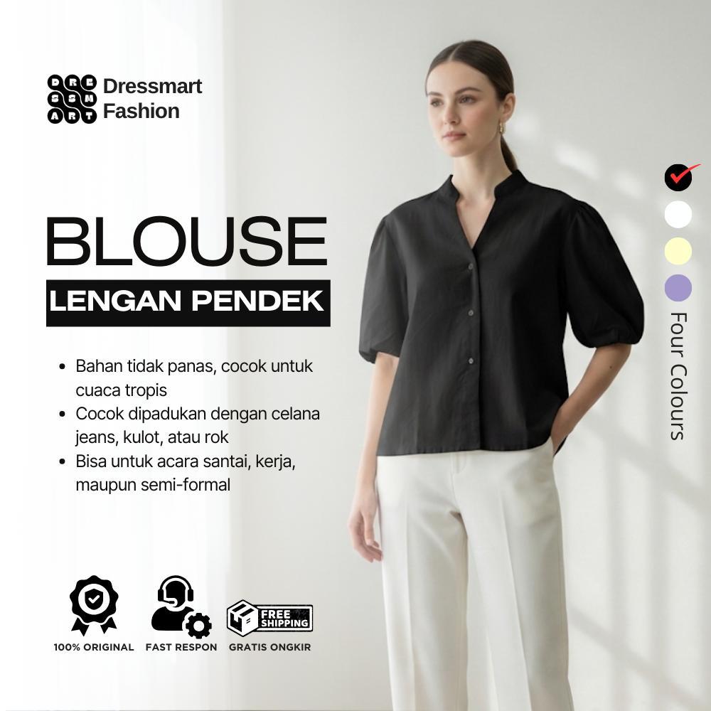 Dressmart - BLOUSS LENGAN PENDEK MODEL BALON / Blouse Model Balon Import wanita lengan Pendek