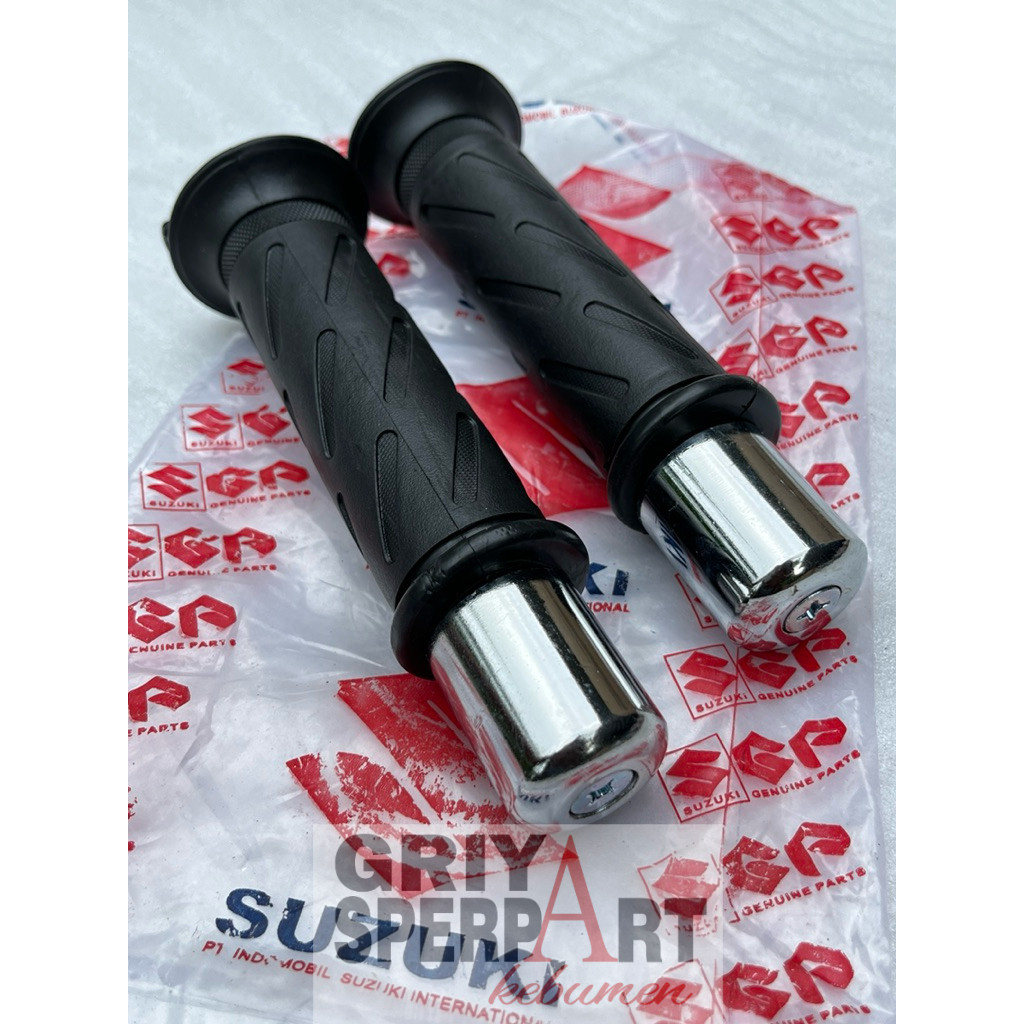 HANDGRIP PLUS JALU STANG BESI CROM SATRIA 2 TAK HIU LUMBA MODEL ORI