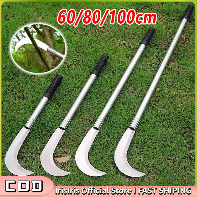 IRIS 60/80/100cm Sabit Arit Rumput Baja Asli /Pemangkas Rumput Multifungsi / Sabit Ranting Pohon Sab