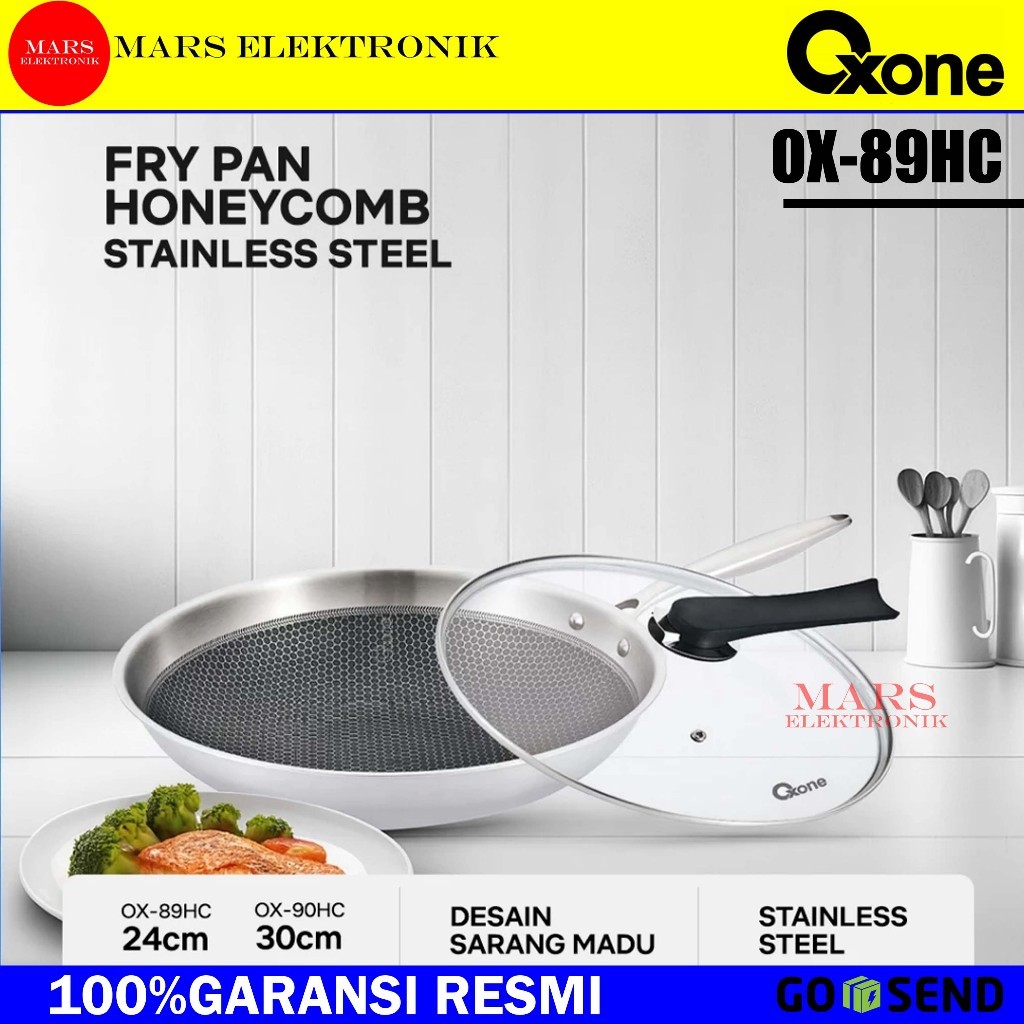 OXONE PANCI WAJAN FRY PAN OX89HC - 24 CM - Honey Comb Anti Lengket Stainless Steel