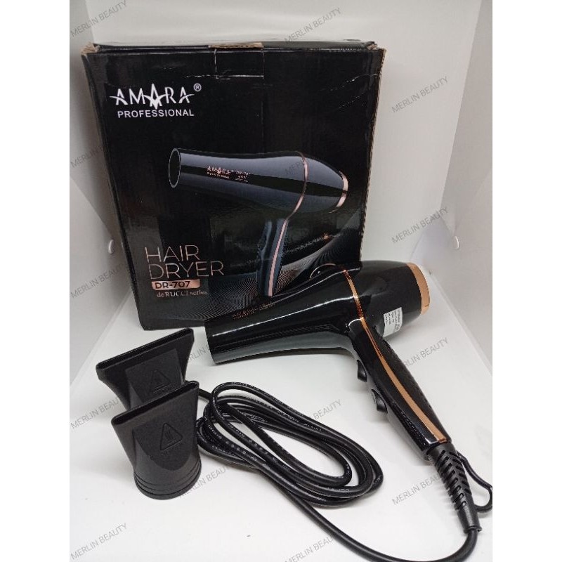 (jamila26.diskon) Hair Dryer Amara DR-707 / DR 707 (450 WATT) - Pengering Rambut Low Watt