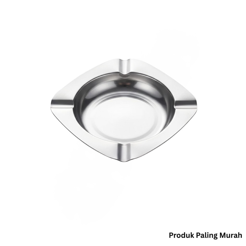 Asbak Stainless Steel 12cm Anti Karat Tebal & Awet
