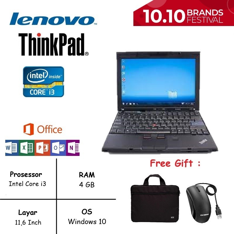 Laptop/Notebook Lenovo intel core i3 RAM 8GB SSD 256