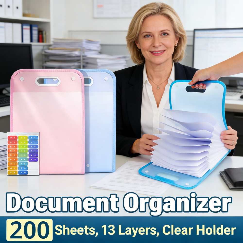 File Holder Tas Map Document Akordeon | Clear File Tas File Sekat Organizer Map