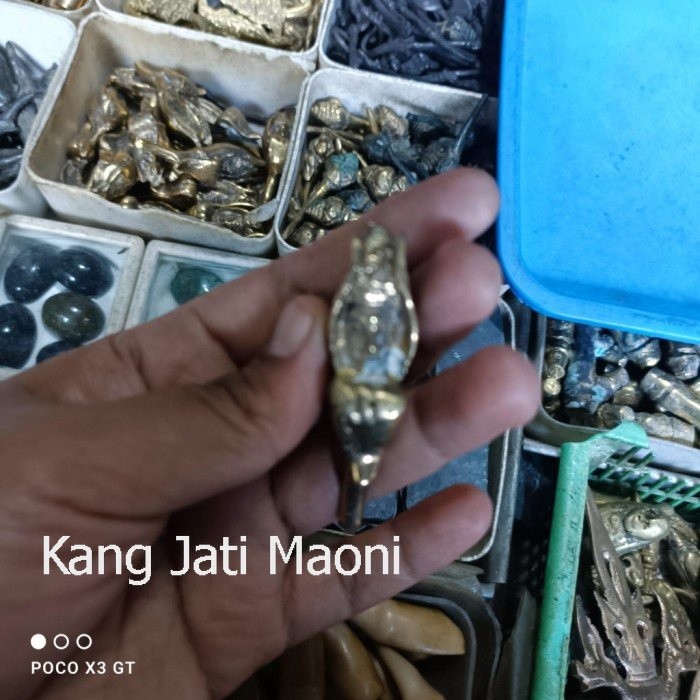 pusaka kembang kantil dalam ada wajah pandito full kuningan Asli Paling Mewah DS4333