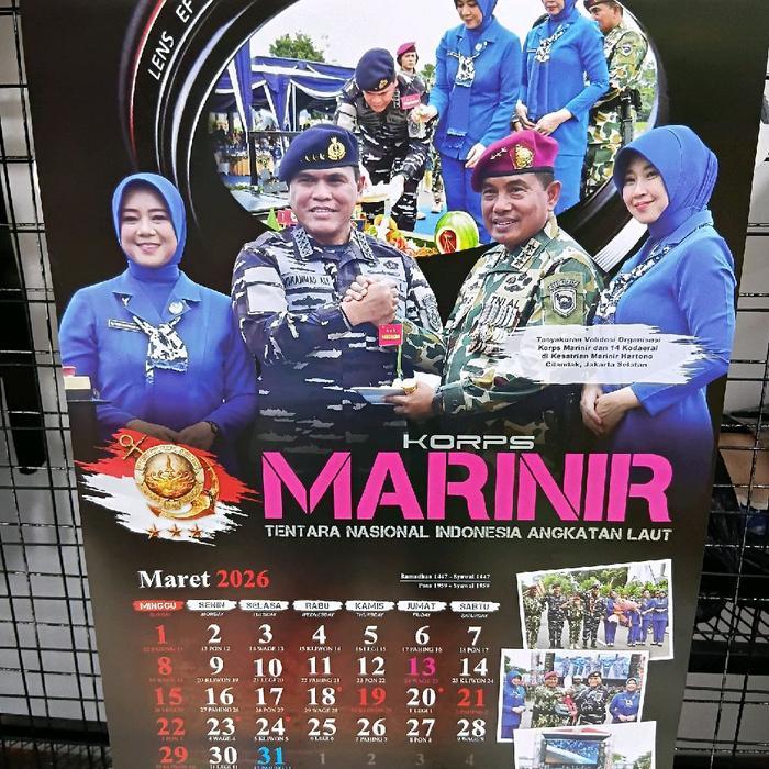 Kalender Dinding Marinir TNI AL  2026 Terbaru