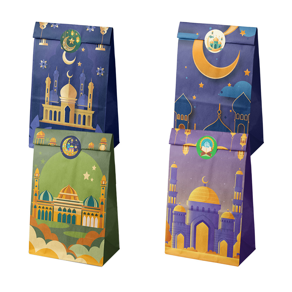 12 PCS PAPERBAG KANTONG LEBARAN IDUL FITRI /KANTONG KERTAS EID/KANTONG HAMPERS LEBARAN/SOUVENIR IDUL