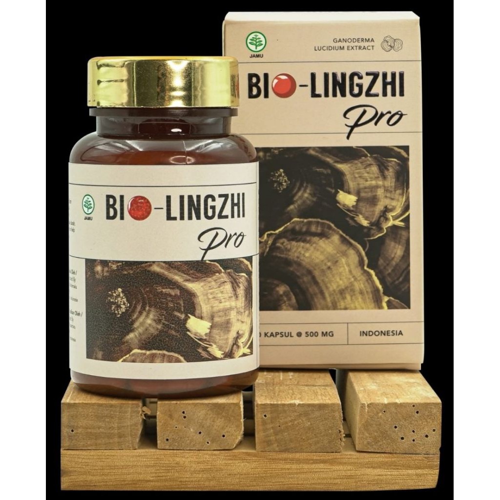 Bio Lingzhi Pro 100% Asli Original Suplemen bantuKesehatan ginjal jantung Kapsul Herbal Jamur Lingzh
