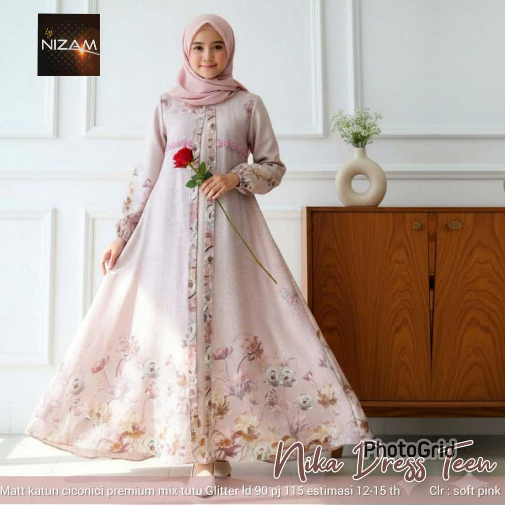 2801    NIKA DRESS TEEN by NIzAM FASHION