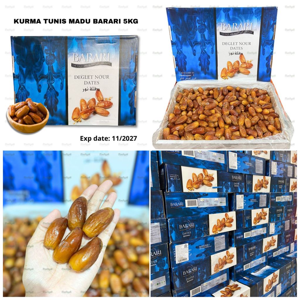 KURMA MADU TUNISIA BARARI 5KG KURMA MADU TUNISIA DAR 5KG KURMA MADU TUNISIA TOMOR 5KG KURMA BARARI 5
