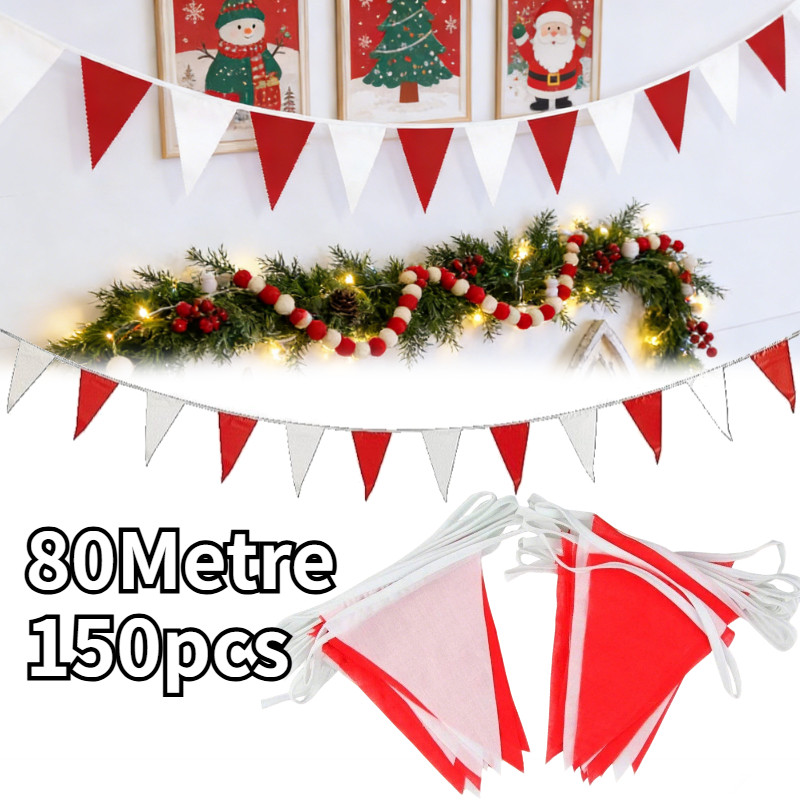 80Meter Bendera Segitiga / Bendera Segitiga Merah Putih / Bendera Segitiga Merah Putih Outdor / Bend