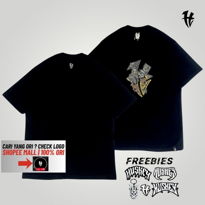 Huskey Bali Janger Black | T shirt Pria | kaos bali | Kaos pria distro original