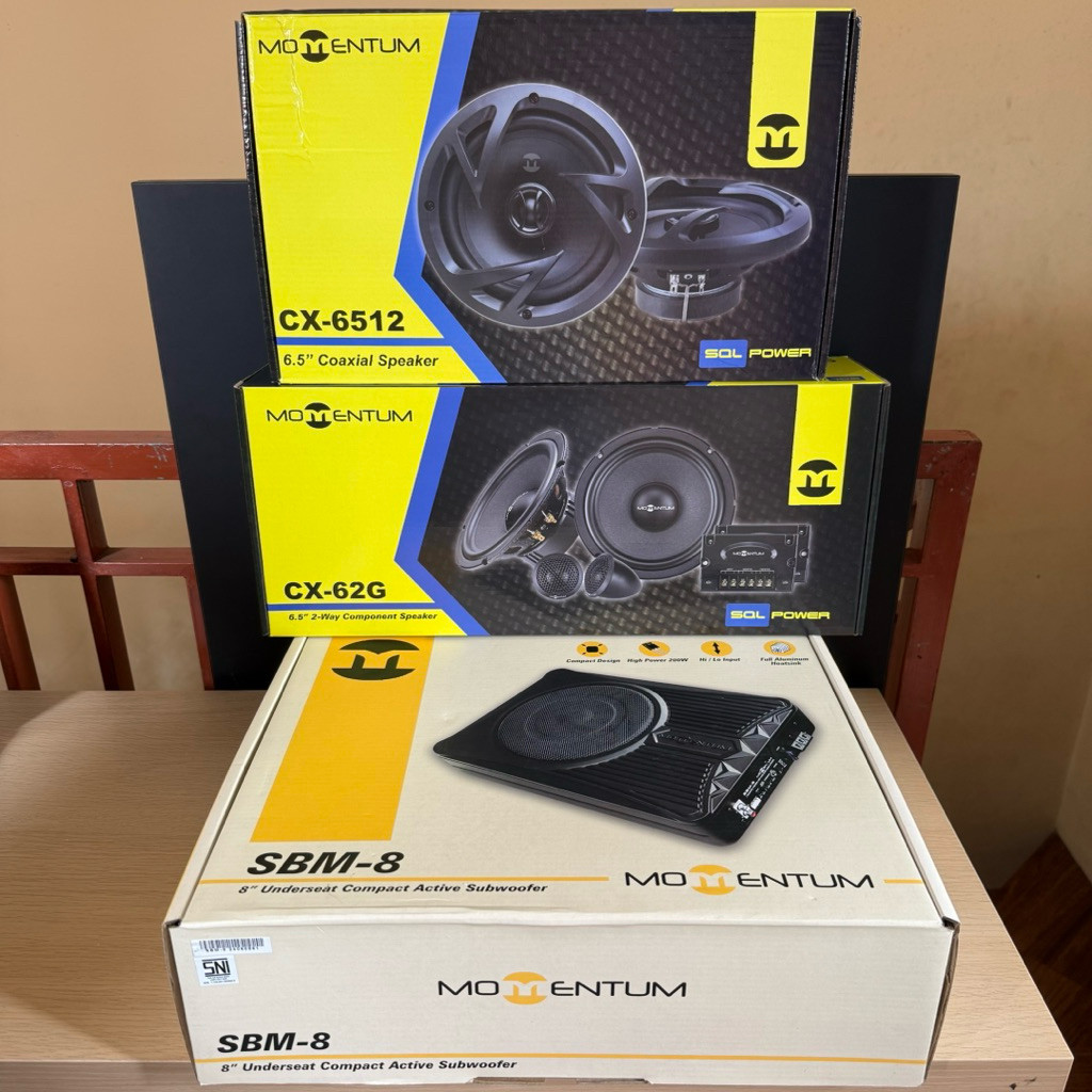 PAKET AUDIO MOMENTUM PAKET AUDIO MOBIL SPEAKER MOMENTUM COAXIAL + SPEAKER MOMENTUM SPLIT + SUBWOOFER