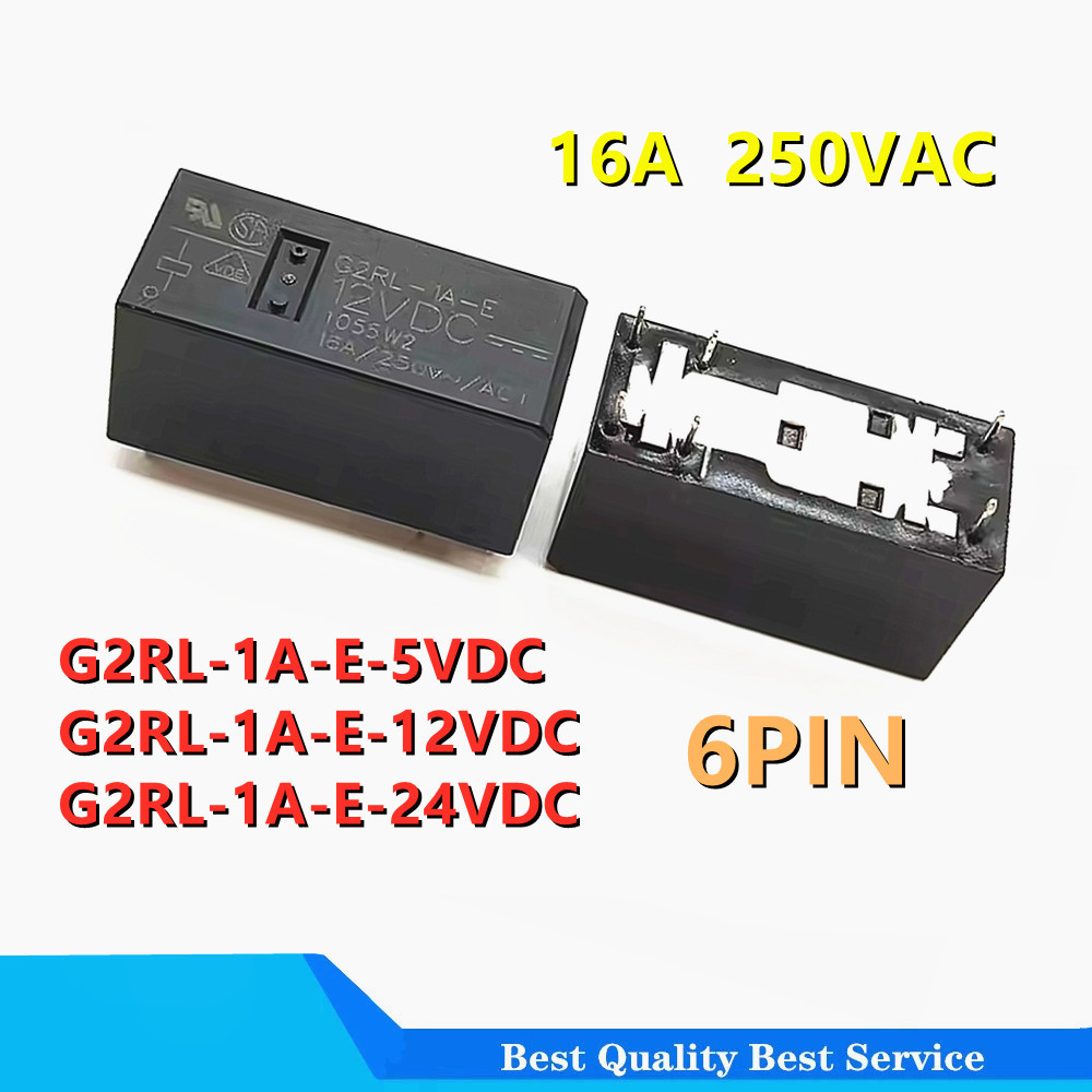 510PCS  G2RL1AE5VDC  G2RL1AE12VDC  G2RL1AE24VDC P6  G2RL1AEDC12V  6Pin 16A 250VAC G2RL 1A E DC5V 12V