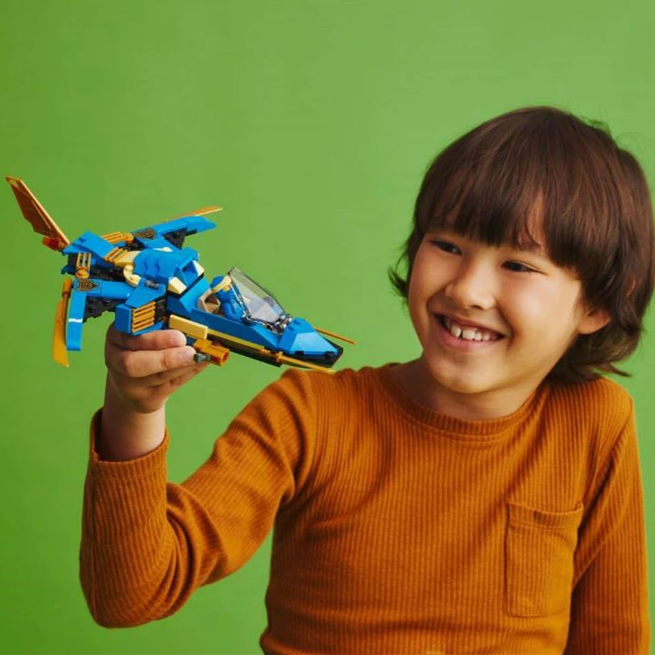 LEGO NINJAGO Jay’s Lightning Jet EVO 71784, Upgradable Toy Plane, Ninja Airplane Builng Set for Kids