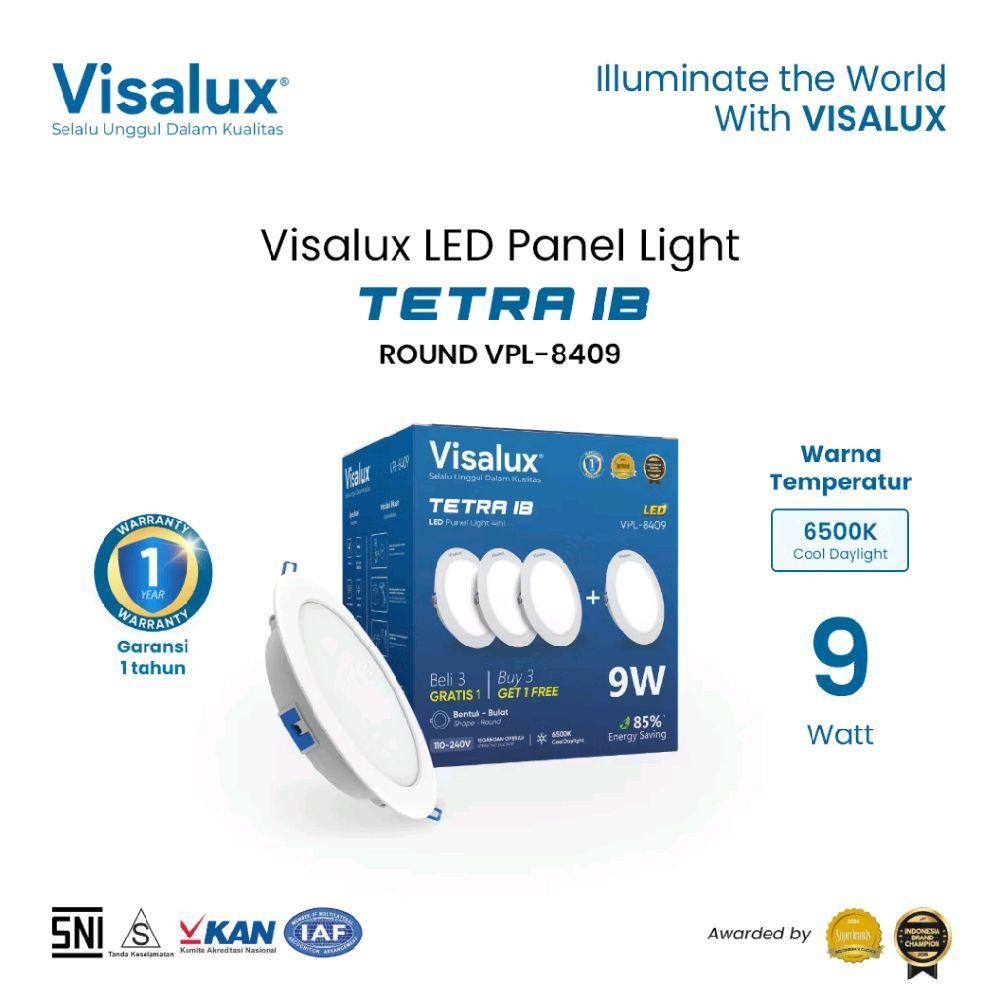 Visalux Led Panel Light Tetra Ib Round 9 Watt 4Inch Vpl 8409 Beli 3 Gratis 1 Visalux Tetra LED Panel