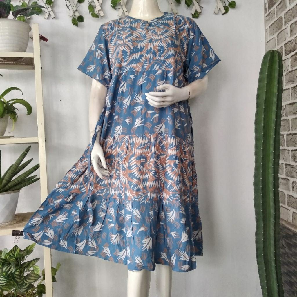 Qonita (Ld106,Pb106) DS Salsa Susun UV Resleting Batik Daster