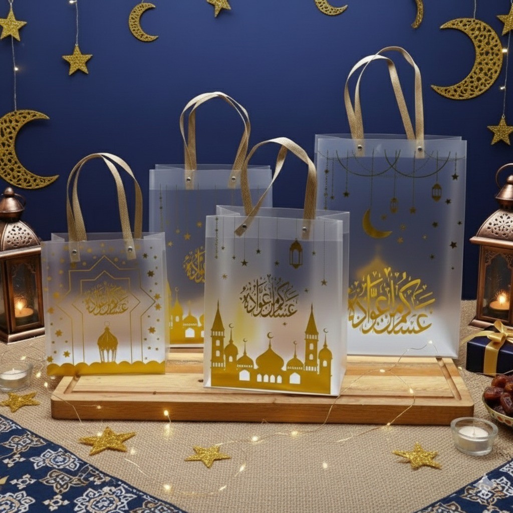 Premium Tas Hampers Lebaran Goodie Bag Tas Mika Hampers Toples Jar Tas Hampers Doff Motif Lebaran Ga