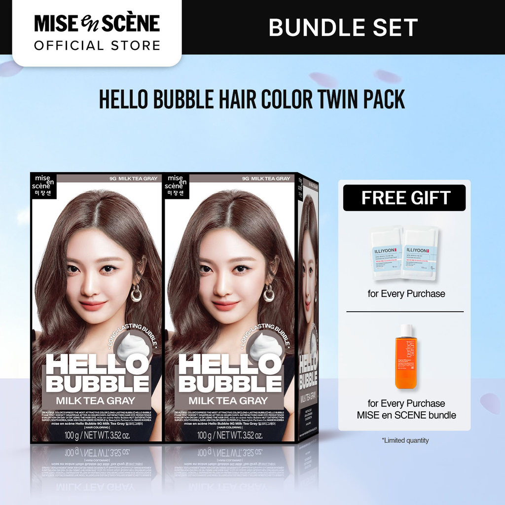 [PAKET HEMAT ISI 2] mise en scene Hello Bubble Hair Color Twin Pack - Hair Color 2025 Pewarna Rambut