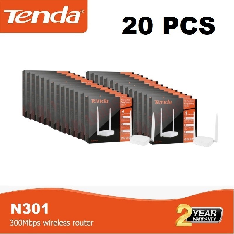 Tenda N301 20 Pcs Router Wireless Universal Repeater Extender WiFi 300Mbps 2 Antena V