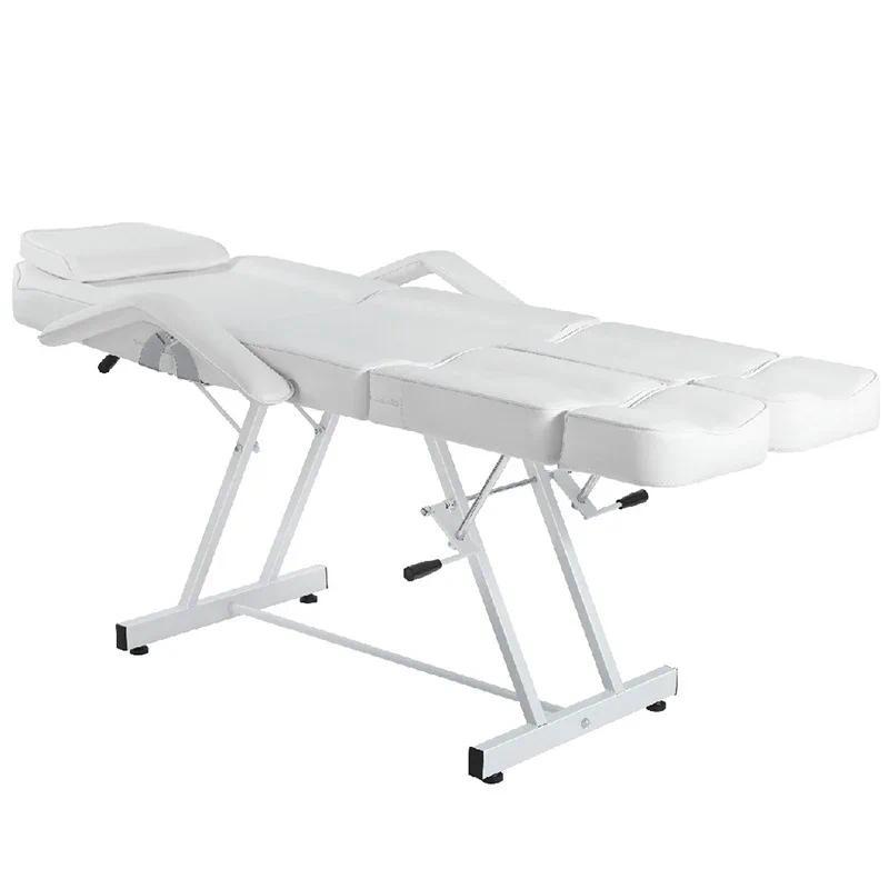 Massage bed, beauty bed, barber chair, black and white massage chair, adjustable splitleg tattoo cha