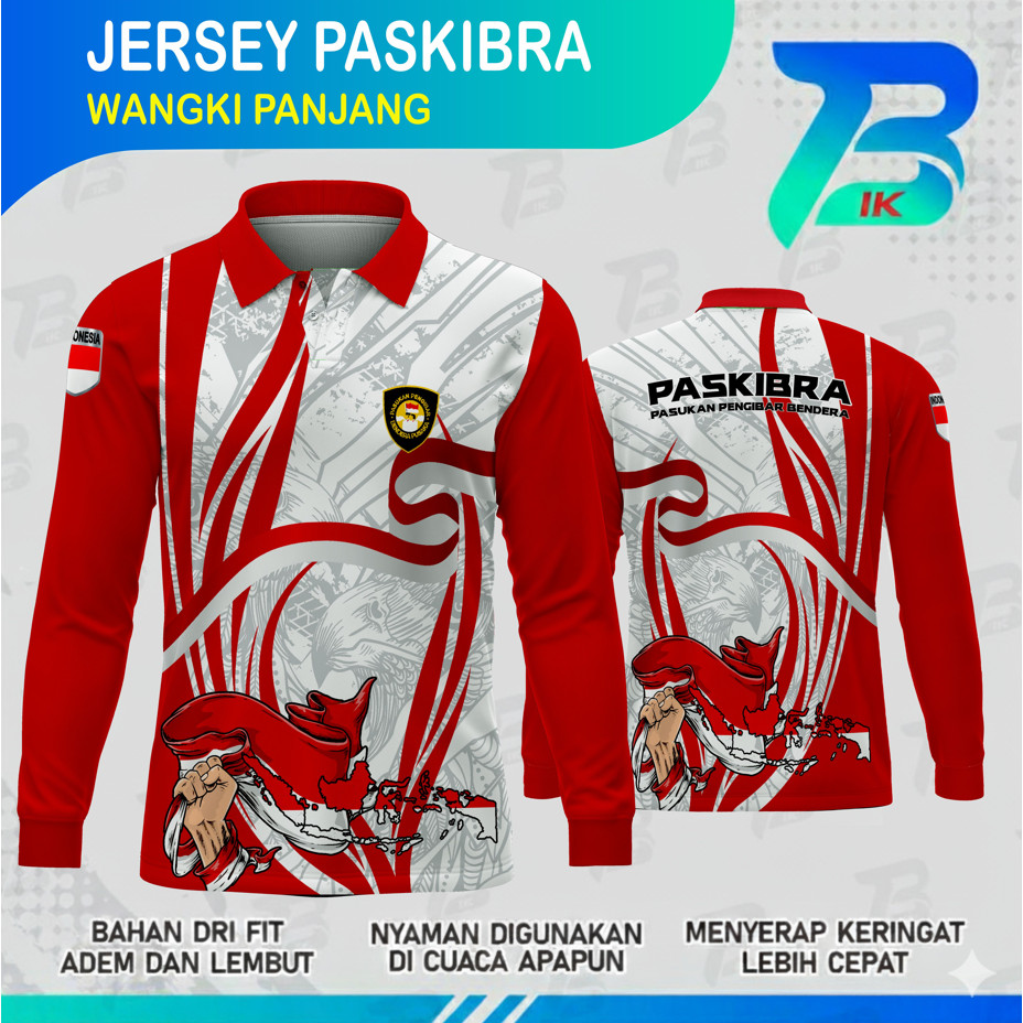 JERSEY WANGKI PASKIBRA PANJANG/KAOS KERAH PASKIBRA FULLPINT/JERSEY POLO PASKIBRA DRYFIT