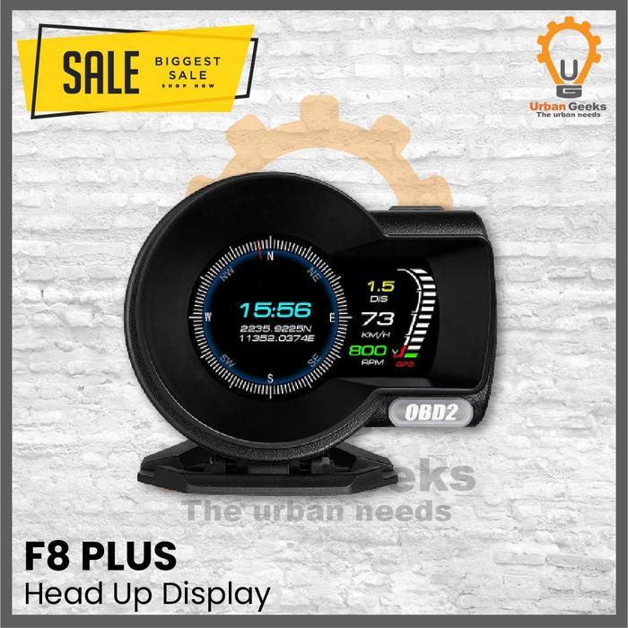 Head Up Display F8 Plus HUD OBD2 SPEEDOMETER DIGITAL OBD - HUD F8 BLUETOOTH