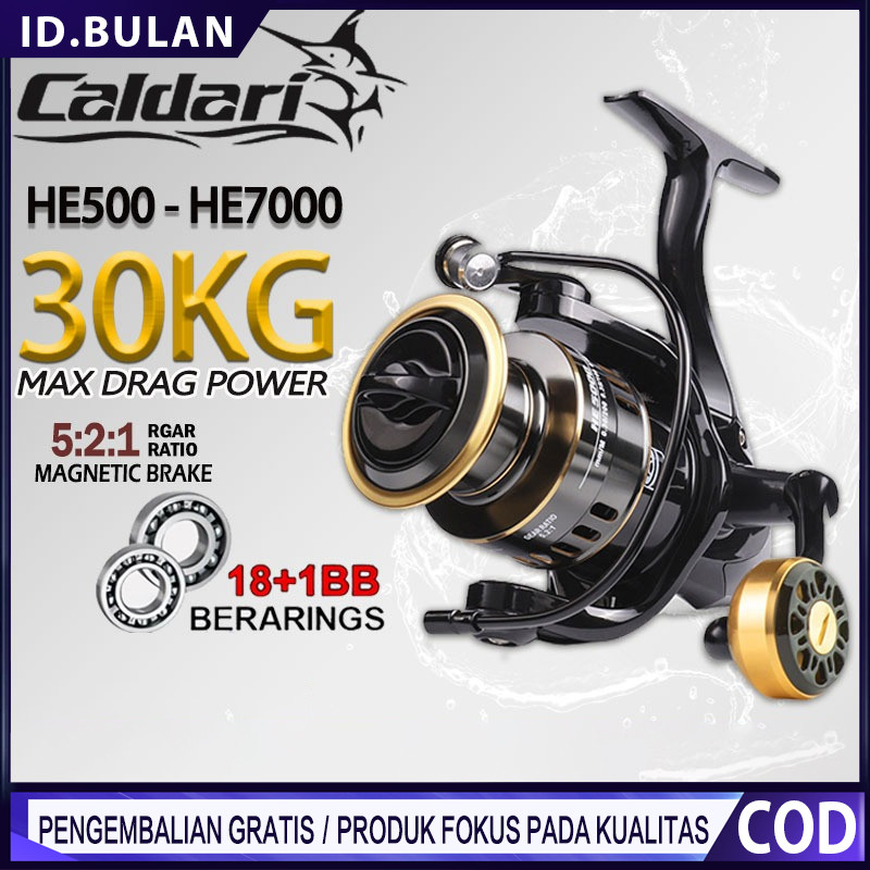 BESTPROMO SHIMANO Reel Pancing 30kg HE500 - 7000 Fishing Reel Spinning Reel Murah Kuat Metal Pancing