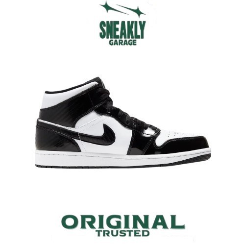Sepatu Nike Air Jordan 1 Retro Mid All-Star Carbon Black White  Sneakers Unisex