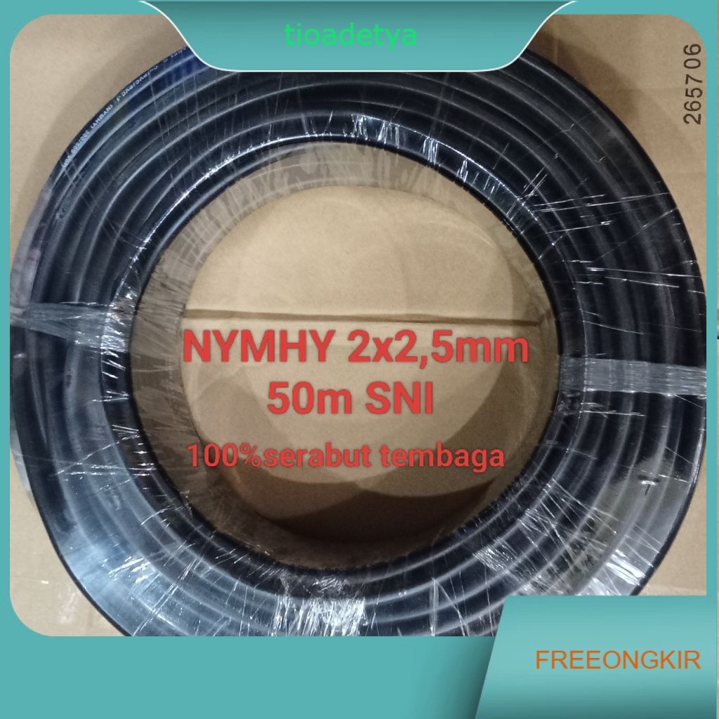 Kabel NYYHY 2×2,5mm 2x2.5mm 50m SNI Kabel Serabut Tembaga Murni