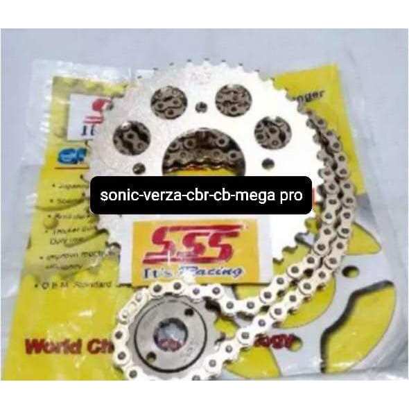 gear sonic 150 cbr 150 cb 150 mega pro verza 428 GEAR SET SSS 1 SET GEAR SSS 100% ASLI gear depan ge