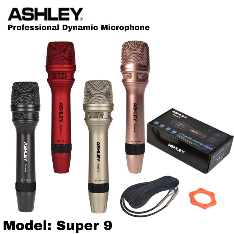 Mic kabel ashley super 9 original Mikrofon Ashley SUPER 9