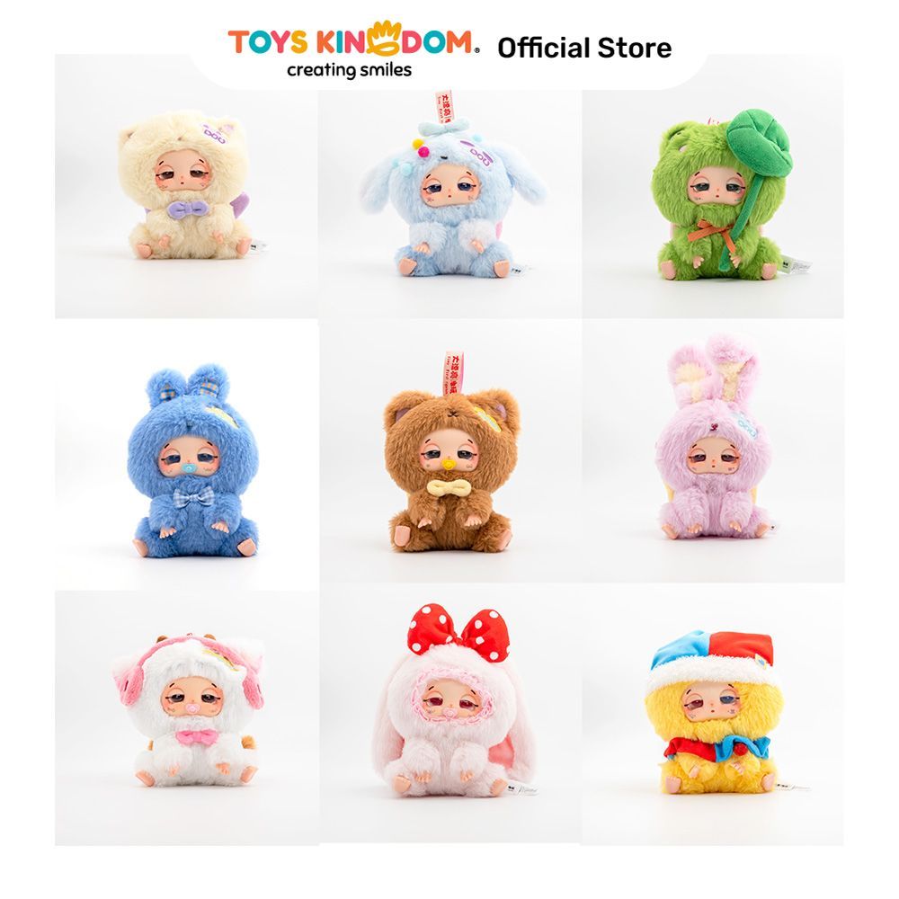 Toys Kingdom Baby Three Gantungan Kunci Boneka Sleepy Baby DouDou Random Key Chain Penanda Kunci Ser