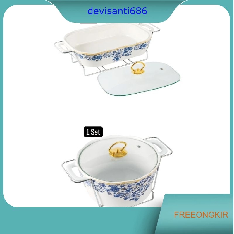 Prasmanan set Vicenza Tutup Kaca Ayana