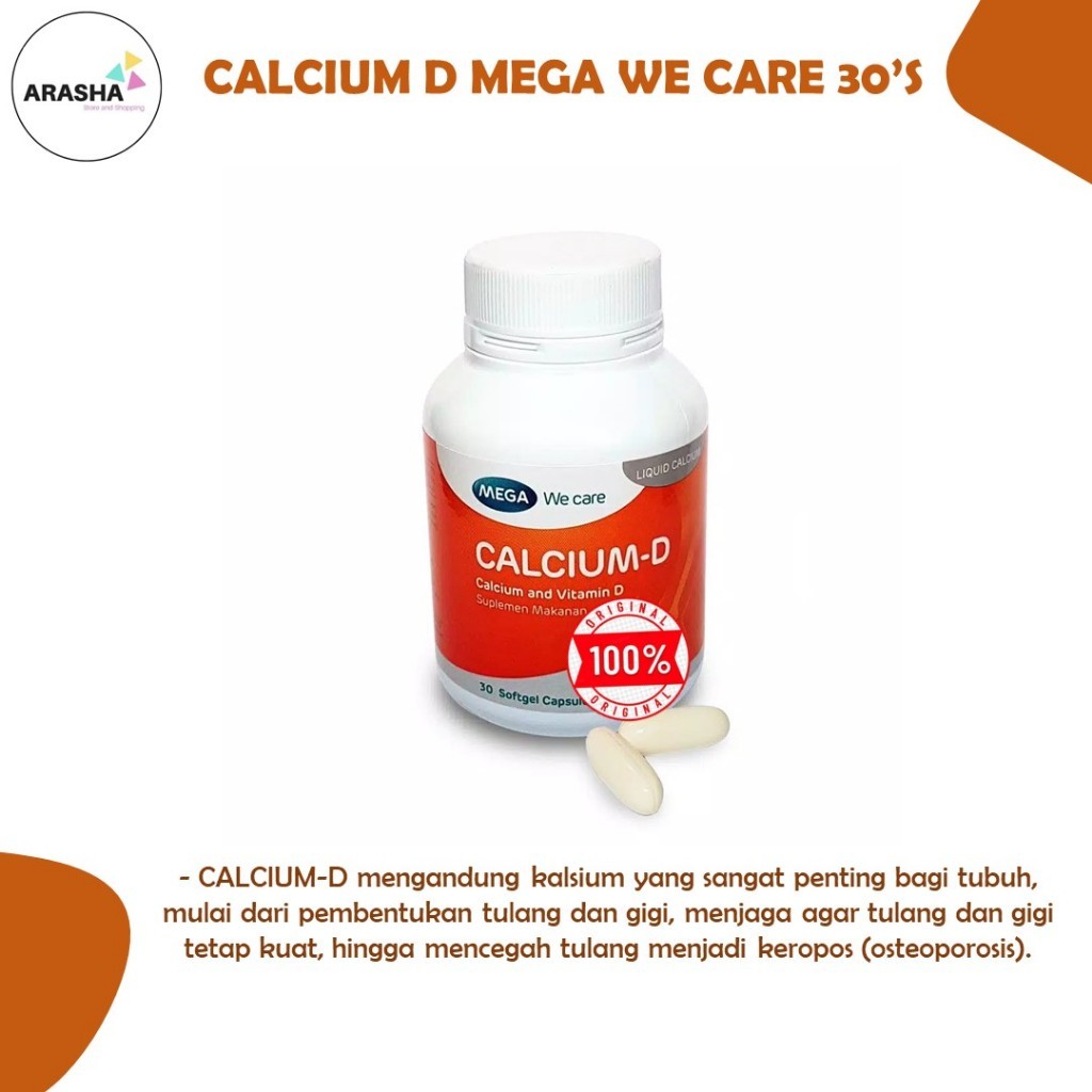 Calcium-D  Calcium D Mega We Care 30’s